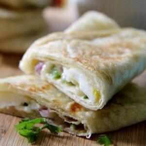 Egg and cheese paratha