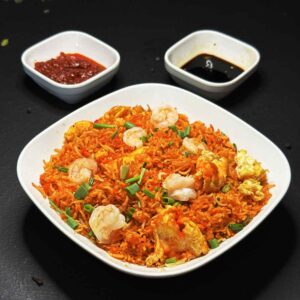 Fried Rice Prawns with schezwan